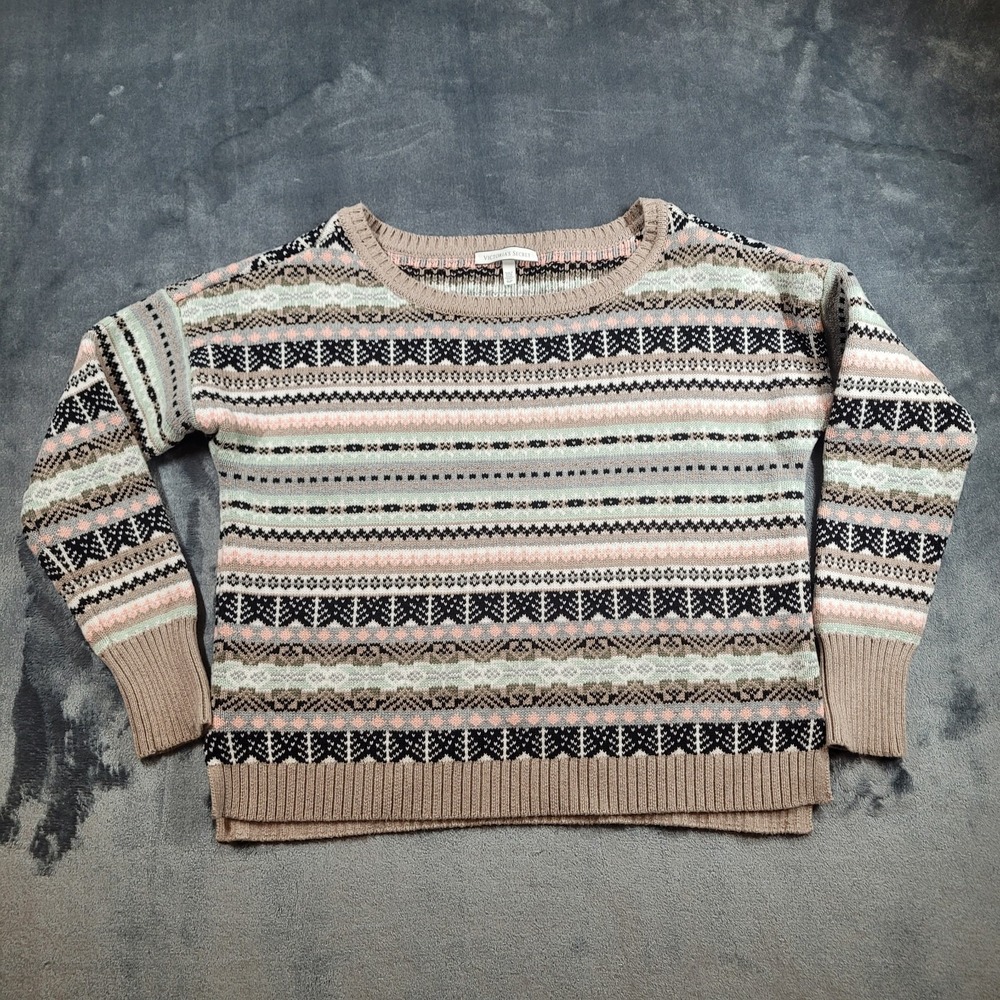 Victoria's Secret Womens Fair‎ Isle Thick Cotton Knit Sweater Size Small Petite